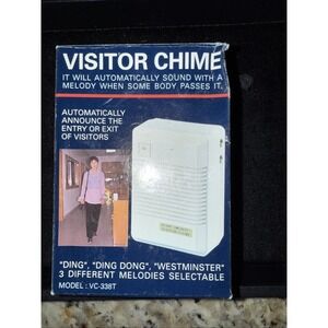 Chime Visitor Bell Battery Operated Musical Melodies ‎ New In Box 5202